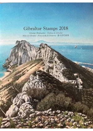 CUSTODIA/FOLDER PER ANNATA 2018 FRANCOBOLLI GIBILTERRA