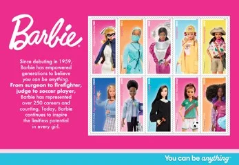 Barbie francobolli